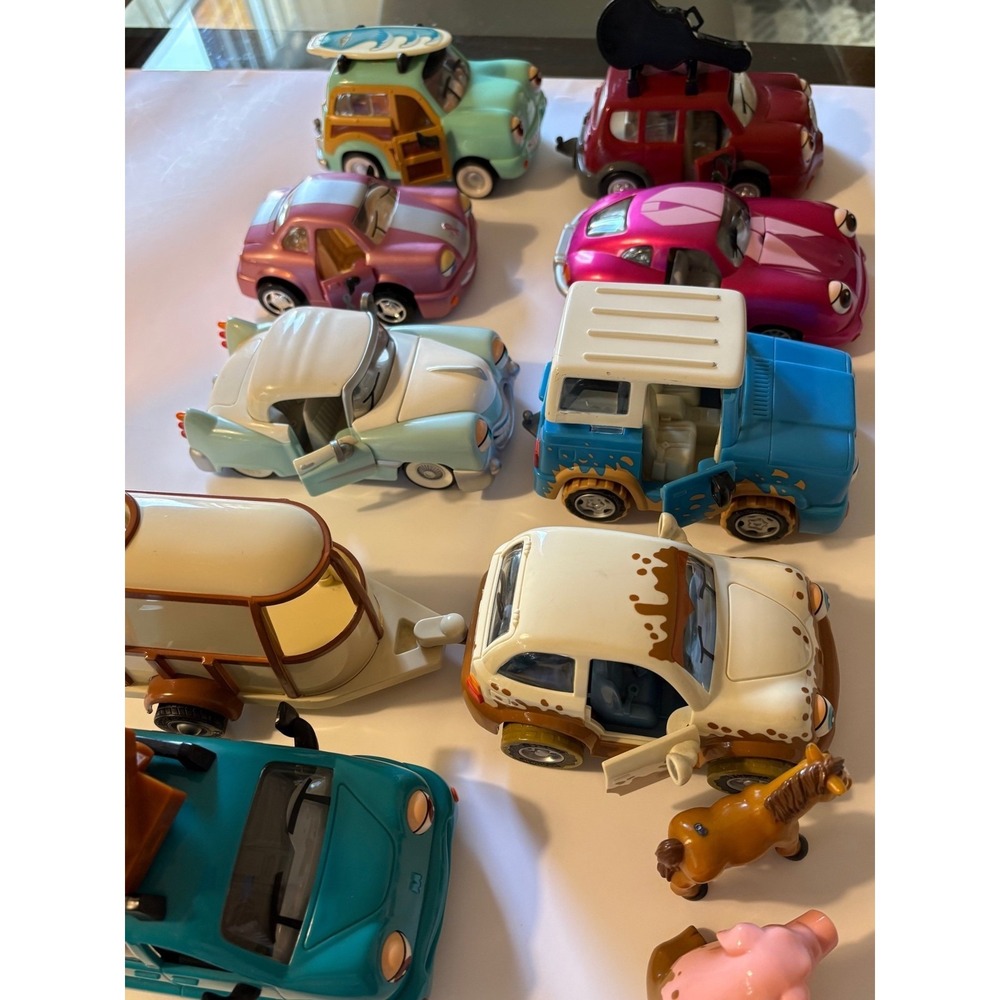 Chevron Cars Lot of 13 Toy Cars w/ Pig & Horse Figures Techron Collectible - Picture 6 of 12